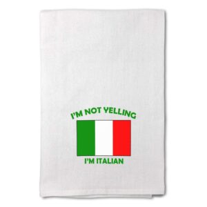 custom decor flour kitchen towels i'm not yelling i am italian italy countries countries not yelling cleaning supplies dish towels design only