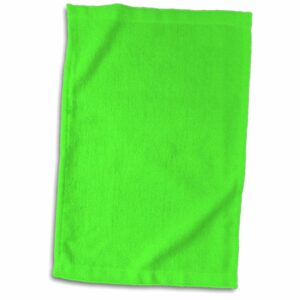 3d rose neon bright vibrant electric green-plain simple one single solid color-lime towel, 15" x 22", multicolor
