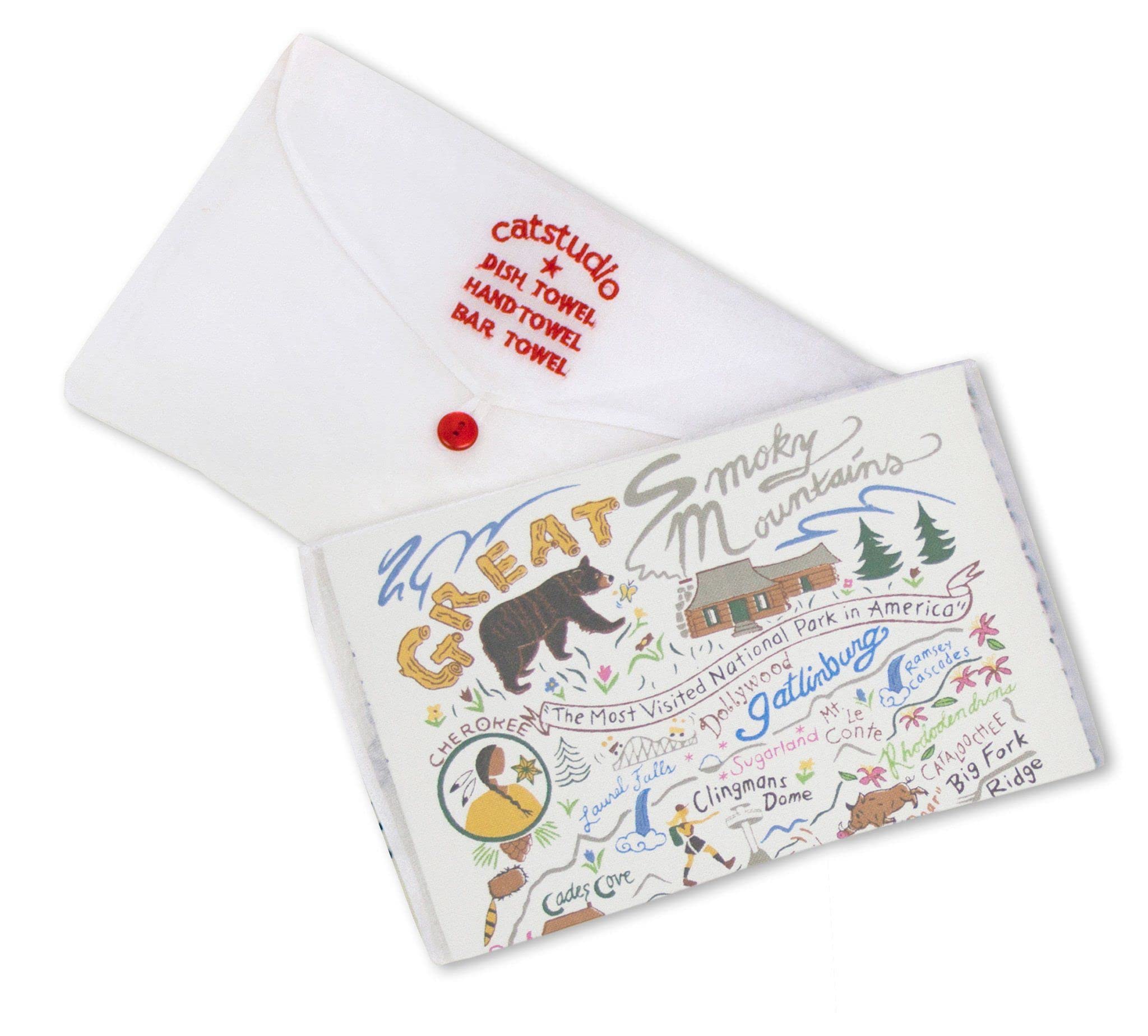 Catstudio Great Smoky Mountains Dish & Hand Towel | Great for Kitchen, Bar, & Bathroom