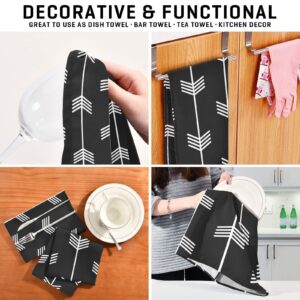 Arrows Print Kitchen Dish Towels Soft Tea Towel Set of 6 Absorbent Dishcloths Hand Towels for Drying Dish Cloths 28" x 18"