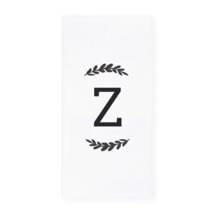 the cotton & canvas co. personalized single monogram initial z soft absorbent kitchen tea towel, flour sack towel, dish cloth