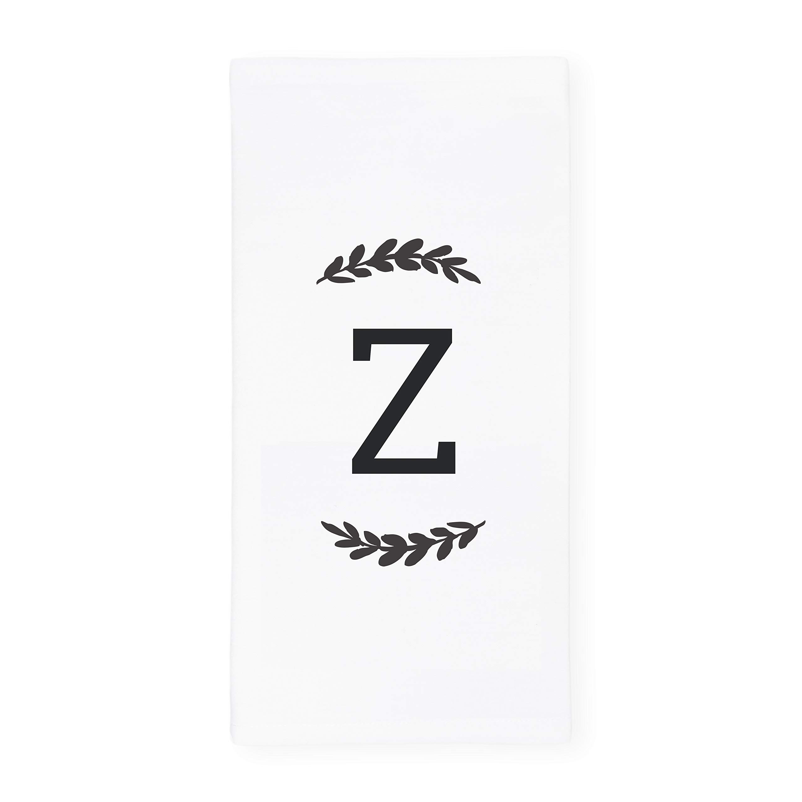 The Cotton & Canvas Co. Personalized Single Monogram Initial Z Soft Absorbent Kitchen Tea Towel, Flour Sack Towel, Dish Cloth
