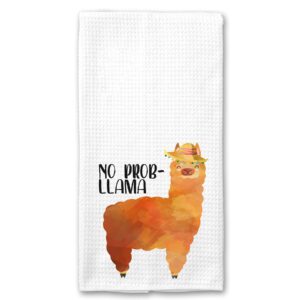 no prob-llama funny saying kitchen tea towel gift