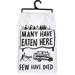 primitives by kathy decorative kitchen towel - many have eaten here few have died, lol collection