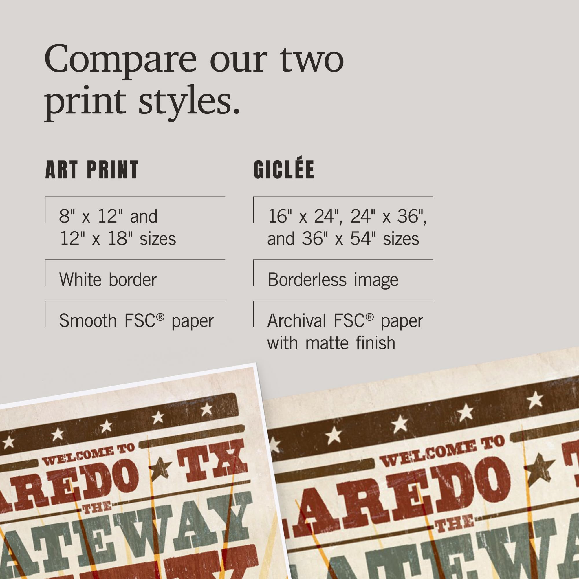 Laredo, Texas, Skyline and Sunburst Screenprint Style (12x18 Art Print, Travel Poster Wall Decor)
