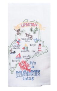 kay dee designs st thing maine emb f/s dish towel, 17.5 x 28, various