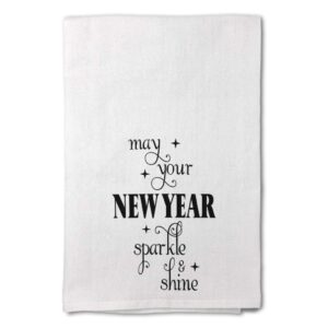 style in print custom decor flour kitchen towels may your new year sparkle & shine holidays and occasions holidays and occasions new year's day cleaning supplies dish towels design only