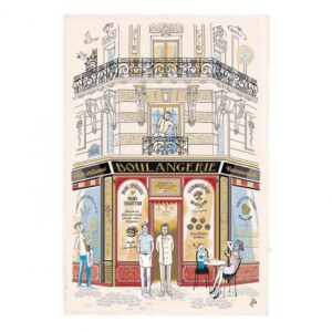 torchons & bouchons, paris boulangerie façade (paris bread store) kitchen / tea towel, 100% cotton 23.5'' x 32''