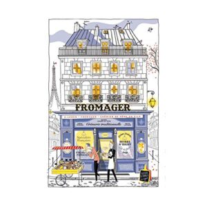 Torchons & Bouchons, Paris Boulangerie Façade (Paris Bread Store) Kitchen / Tea Towel, 100% Cotton 23.5'' x 32''