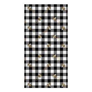 museday kitchen towels set minimalist black white buffalo check plaid cute bee absorbent dish towels dish cloths for drying kitchen hand towels decorative tea towels