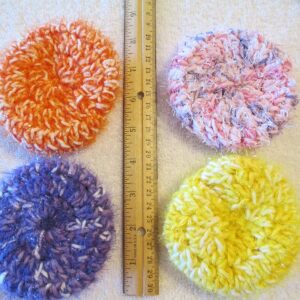 Crocheted Dish Scrubbers, Scrubbies - Set of 4 - various colors