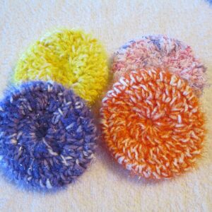 Crocheted Dish Scrubbers, Scrubbies - Set of 4 - various colors