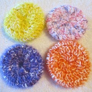 Crocheted Dish Scrubbers, Scrubbies - Set of 4 - various colors