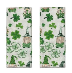 st patricks day st patricks day irish shamrock kitchen dish towels or bathroom hand towels holiday decorations with bonus mittea gift set of 2.