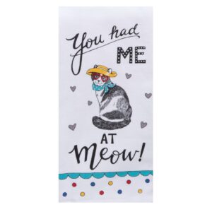 kay dee designs cat lover terry kitchen towel, you had me at meow