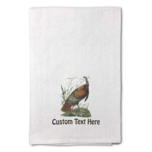 style in print custom decor flour kitchen towels wild turkey james audubon birds animals animals birds cleaning supplies dish towels personalized text here