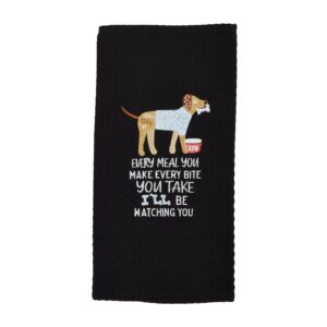 mud pie pet embroidered towel, every meal, 8" x 12.5"