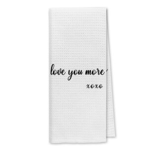 dibor funny quote love you more xoxo kitchen towels dish towels dishcloth,love saying sign decorative absorbent drying cloth hand towels tea towels for bathroom kitchen,funny couples gifts