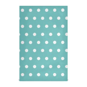 kigai kitchen dish towels polka dot turquoise soft tea towel set of 6 absorbent dishcloths hand towels for dish clean cloth 28" x 18"