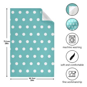 Kigai Kitchen Dish Towels Polka Dot Turquoise Soft Tea Towel Set of 6 Absorbent Dishcloths Hand Towels for Dish Clean Cloth 28" x 18"