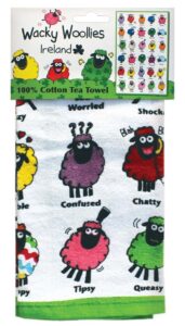 dublin gift wacky woollies single tea towel