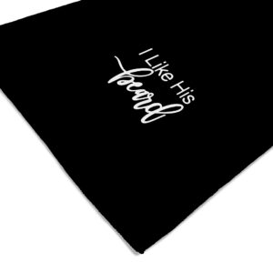 Voatok I Like His Beard I Like Her Bxxt Minimalist Black Bath Towel, Couples Gifts Set of 2 Decorative Towels,Funny Gifts for Husband Wife Boyfriend Girlfriend Newlyweds