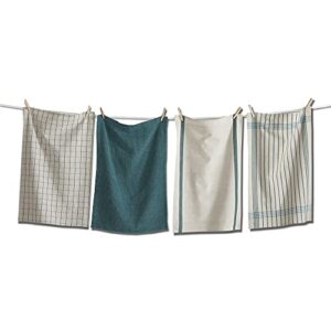 tag prairie woven flour sack dishtowel set of 4 green multi dish cloth for drying dishes and cooking green