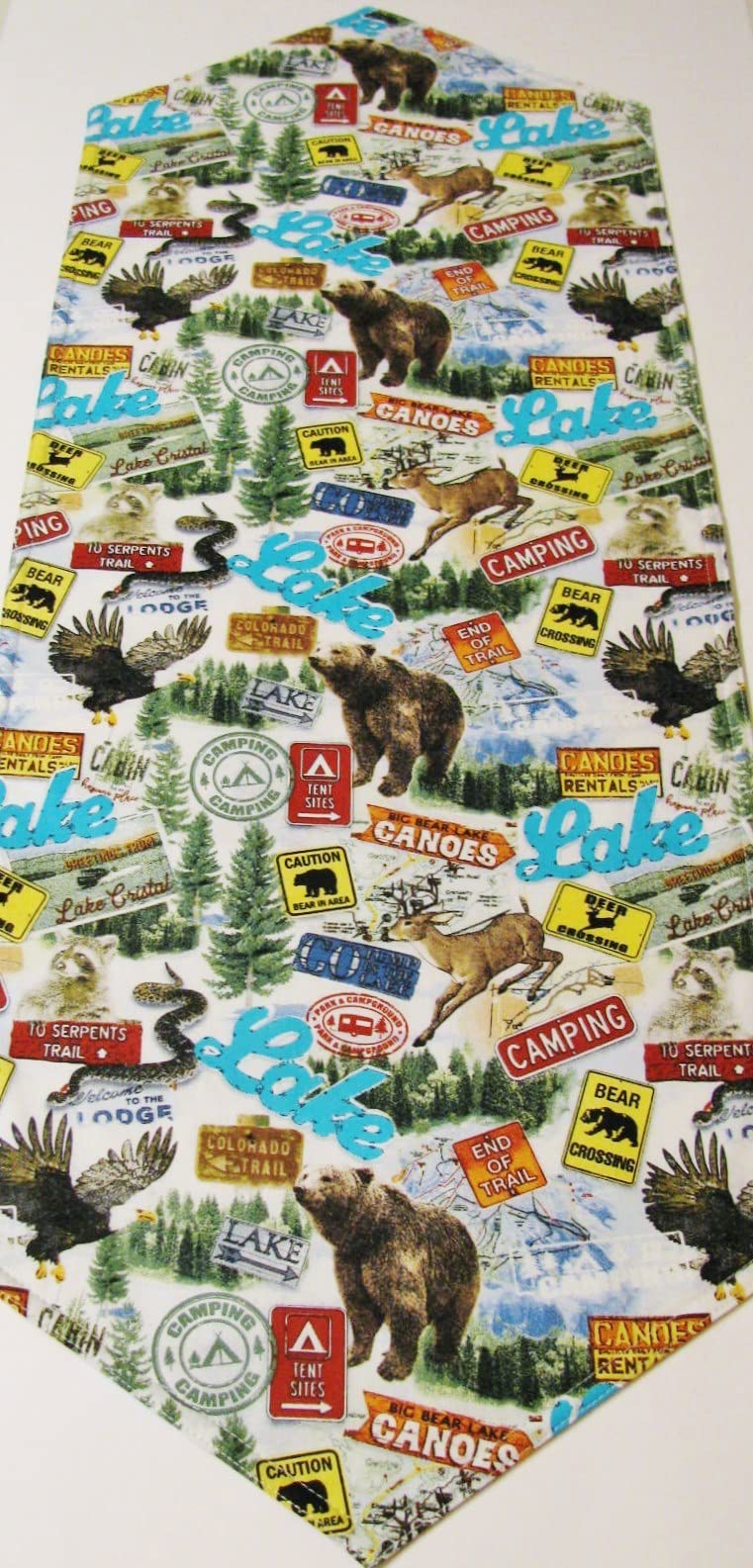 Mountain Adventures Tea Towels (Set of 2) Made in the USA Wildlife Outdoor Theme Cabin RV Print