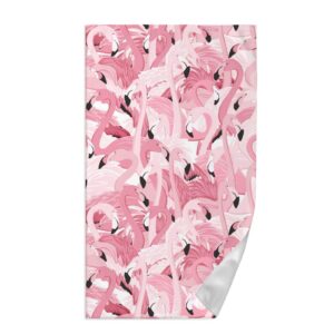 dujiea pink flamingo kitchen dish towel soft highly absorbent hand towel home decorative multipurpose for bathroom hotel gym and spa 15 x 27 inches