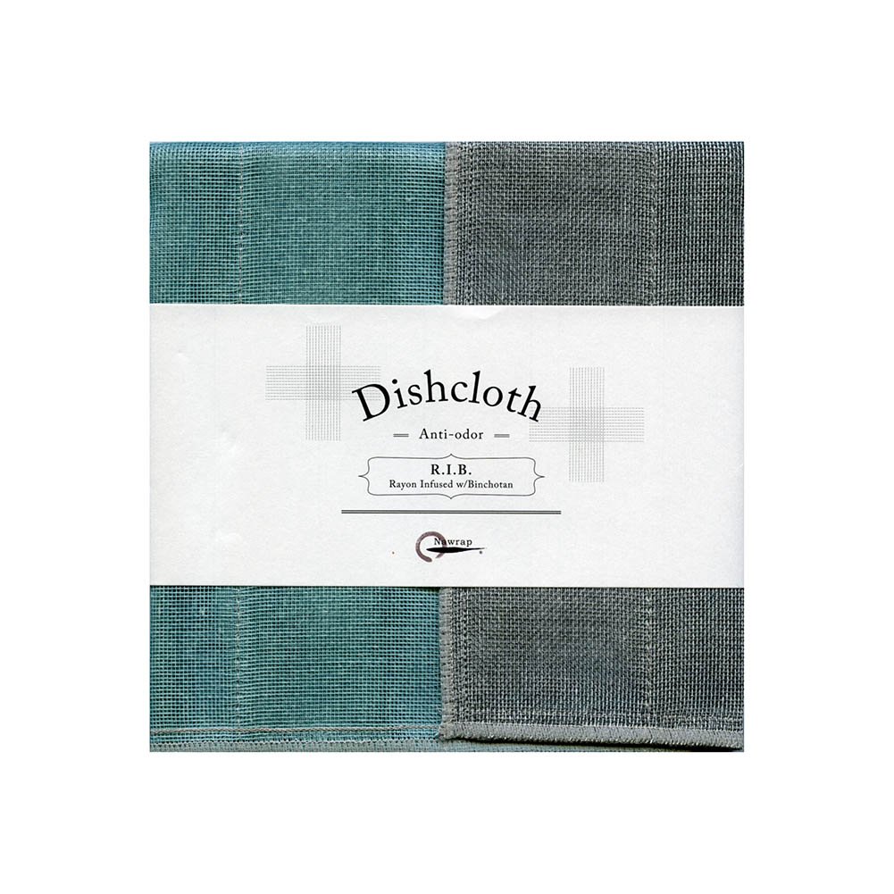 IPPINKA Nawrap Binchotan Charcoal Dishcloth, Turquoise X Charcoal