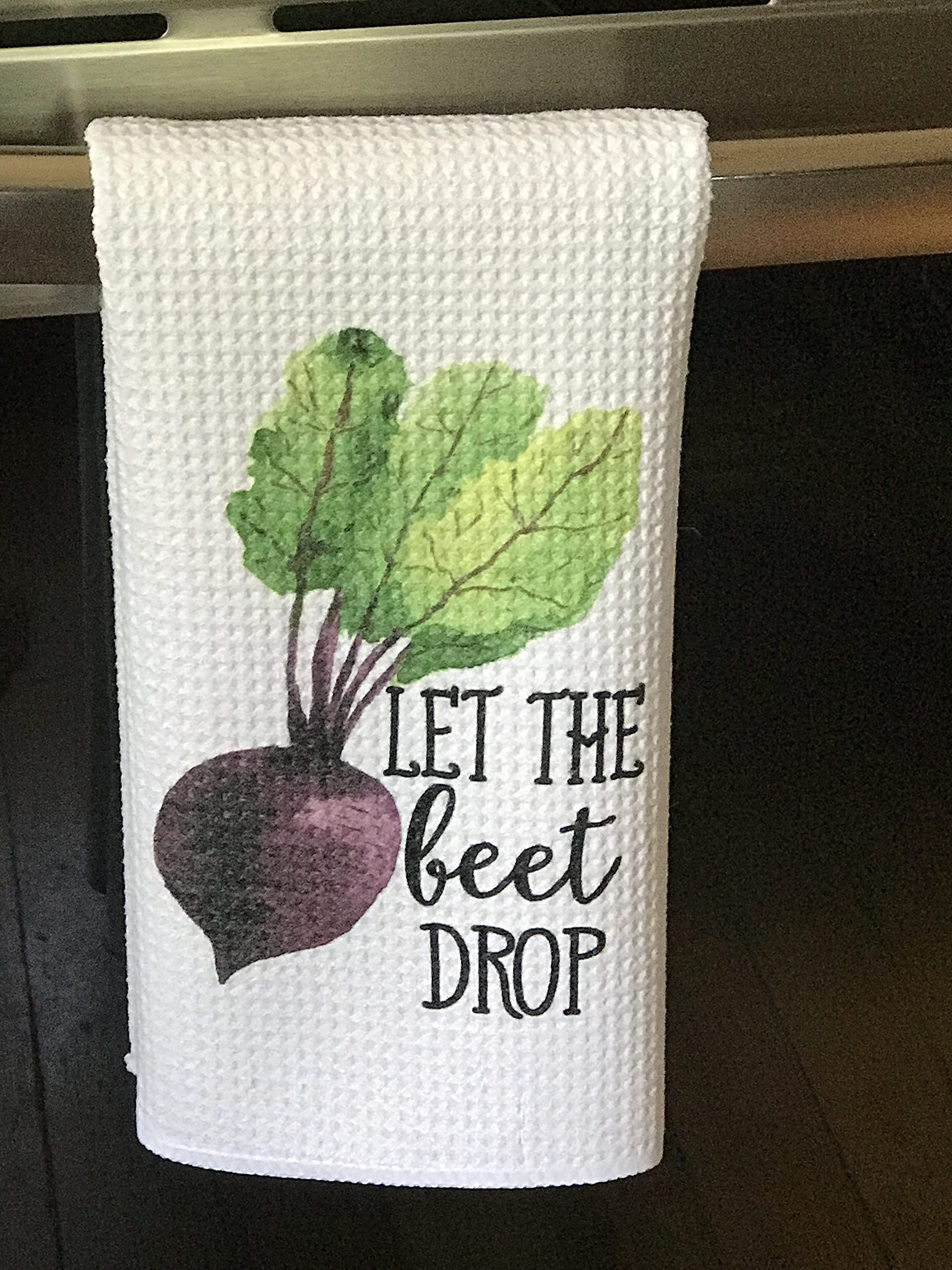 Vegetable Funny Kitchen Towel Gift for Women (Let the Beet Drop)