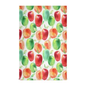apple red green kitchen towels absorbent dish towels soft wash clothes for drying dishes cleaning towels for home decorations 1 piece, 28 x 18 inch