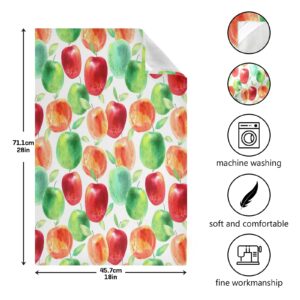 Apple Red Green Kitchen Towels Absorbent Dish Towels Soft Wash Clothes for Drying Dishes Cleaning Towels for Home Decorations 1 Piece, 28 X 18 Inch