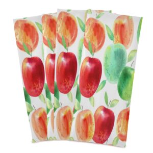 Apple Red Green Kitchen Towels Absorbent Dish Towels Soft Wash Clothes for Drying Dishes Cleaning Towels for Home Decorations 1 Piece, 28 X 18 Inch