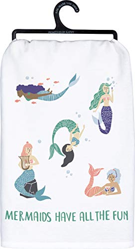 Primitives by Kathy Mermaids Have All The Fun Kitchen Dish Towel Cotton