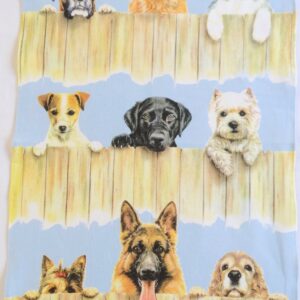 Samuel Lamont, K-9 (Canine) Dogs Kitchen/Tea Printed Towel, Imported, Linen-Cotton Blend