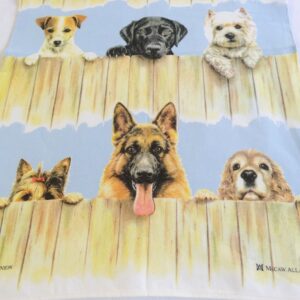 Samuel Lamont, K-9 (Canine) Dogs Kitchen/Tea Printed Towel, Imported, Linen-Cotton Blend