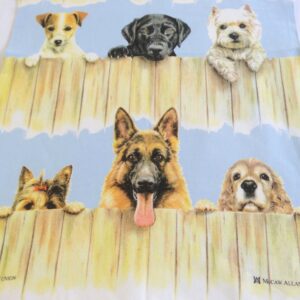 Samuel Lamont, K-9 (Canine) Dogs Kitchen/Tea Printed Towel, Imported, Linen-Cotton Blend