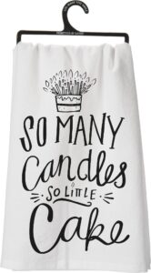 primitives by kathy "so many candles so little cake" cotton lol towel