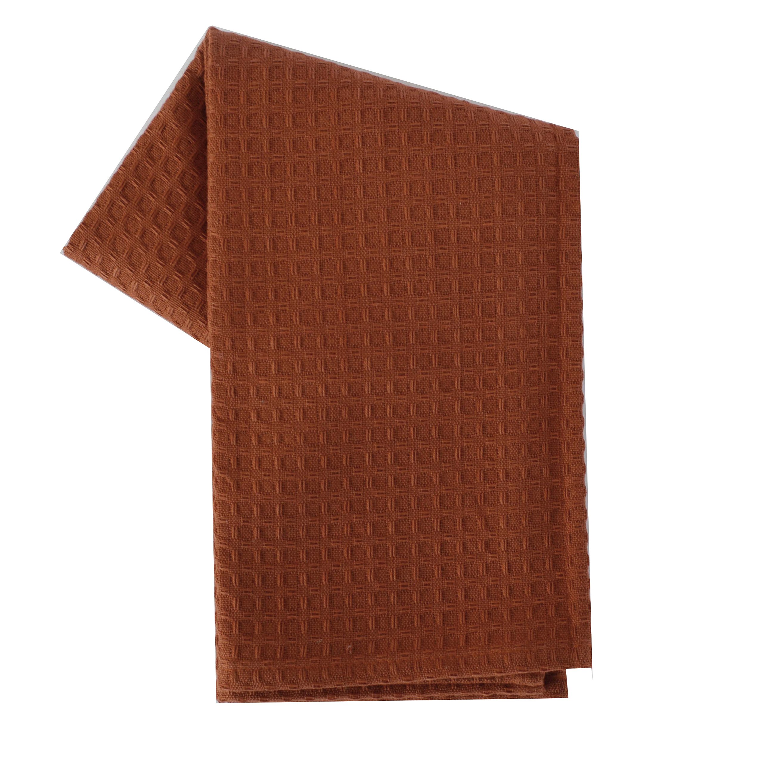 Dunroven House Waffle Weave Tea Towel, Terra Cotta