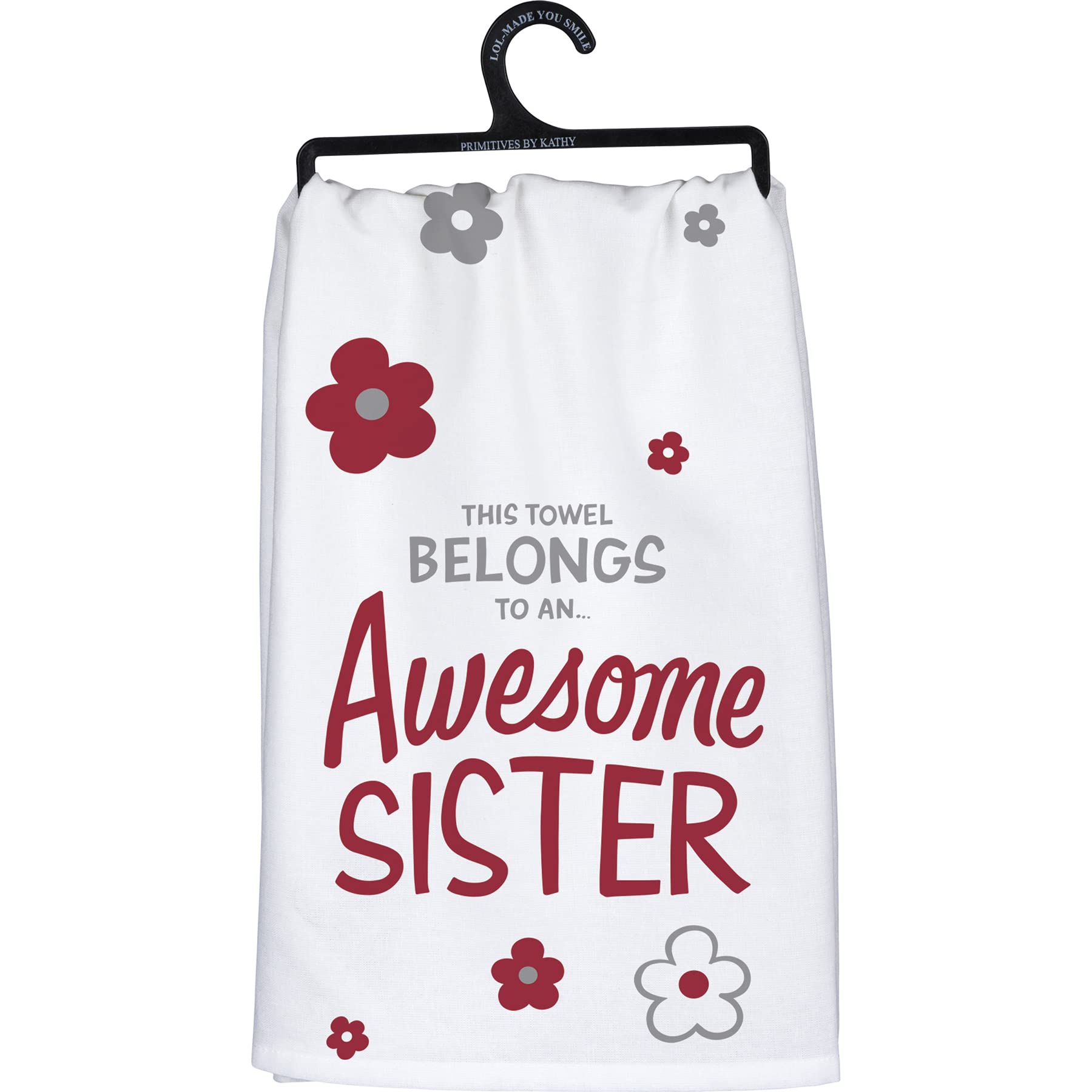 Primitives by Kathy This Towel Belongs to an ... Awesome Sister Decorative Kitchen Towel, Small