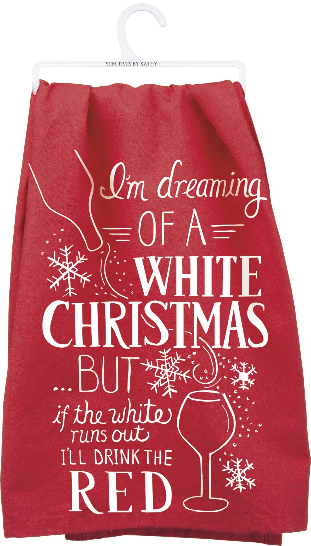 White Christmas But I'll Drink The Red, Wine Is So Delightful 2 Piece Bar Towel Bundle