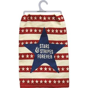 primitives by kathy stars & stripes forever home décor dish towel, blue, red