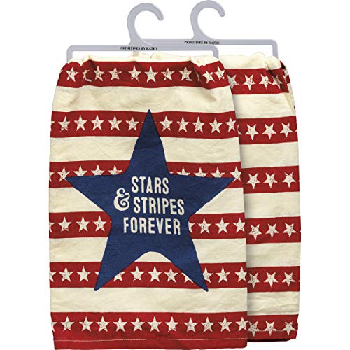 Primitives by Kathy Stars & Stripes Forever Home Décor Dish Towel, Blue, Red