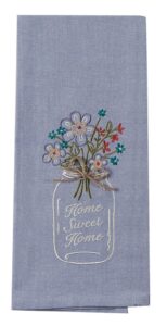 kay dee designs sweet home mason jar embroidered tea towel