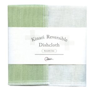 ippinka nawrap kinari reversible dishcloth - pistachio x natural white