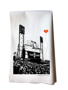 san francisco baseball ballpark tea towel