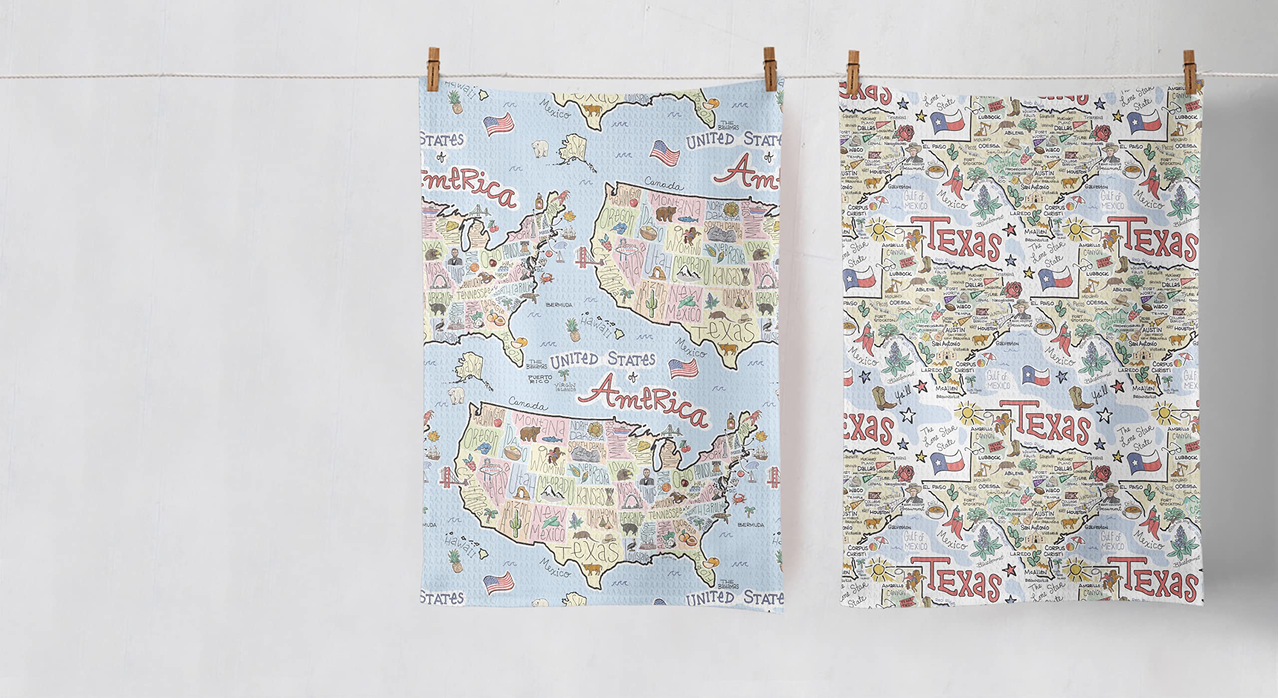 Fish Kiss State Map Multi-Use Towel (New York)
