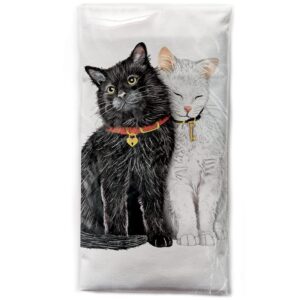 mary lake-thompson cuddly cats cotton flour sack dish towel