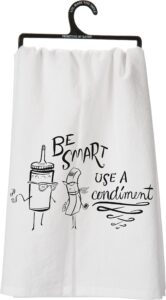 primitives by kathy a condiment tea towel, 28-inch by 28-inch